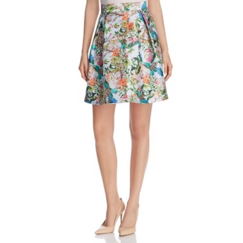 Nwt Jacquard Floral Skirt By Infinity - Sz-8